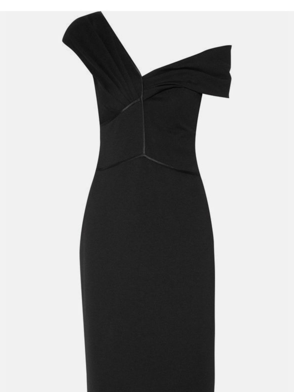 JASON WU Black Corset Bustier Bodice Ponte Knit Satin Trim Cocktail Dress - NWT - Picture 4 of 7